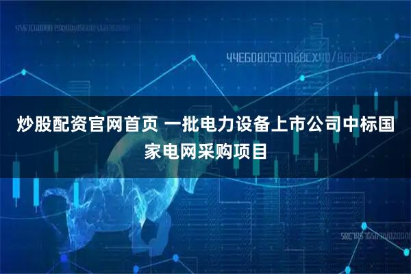 炒股配资官网首页 一批电力设备上市公司中标国家电网采购项目